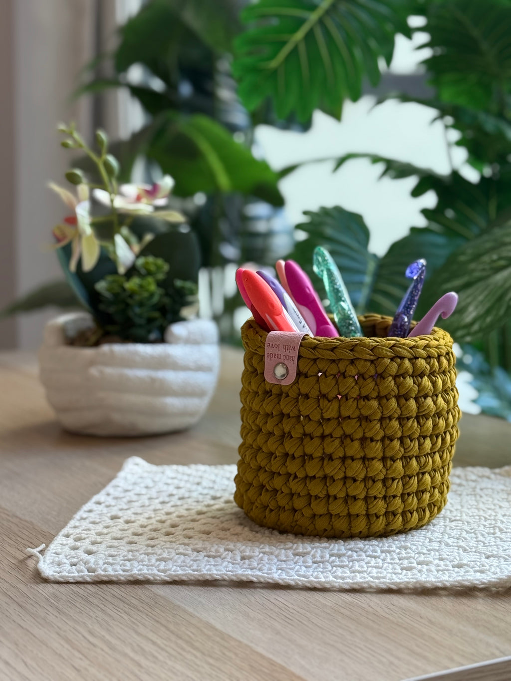 Olive Knot Trinket Basket
