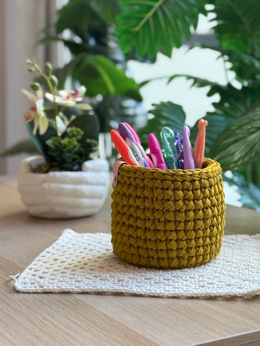 Olive Knot Trinket Basket