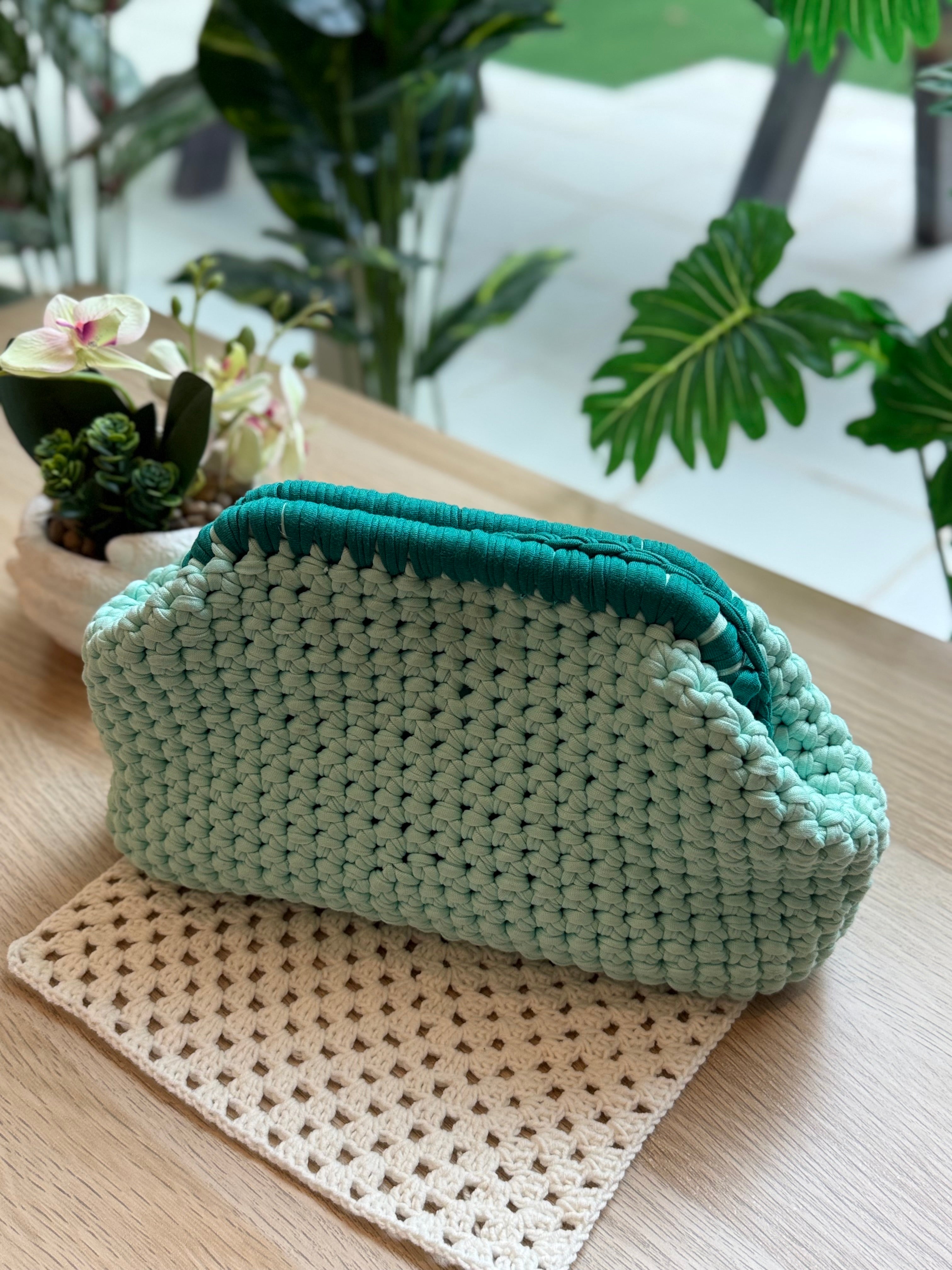 Ocean Mist Crochet Pouch