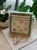 Sage Blossom Plush Crochet Sling Bag