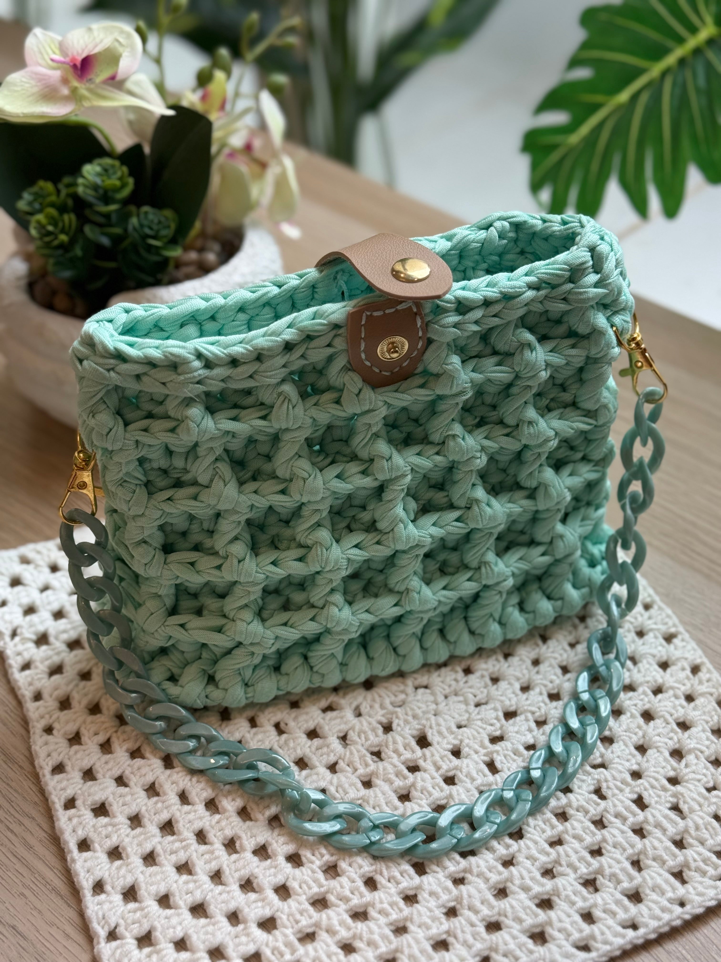 Mint Haven Mini Crochet Bag
