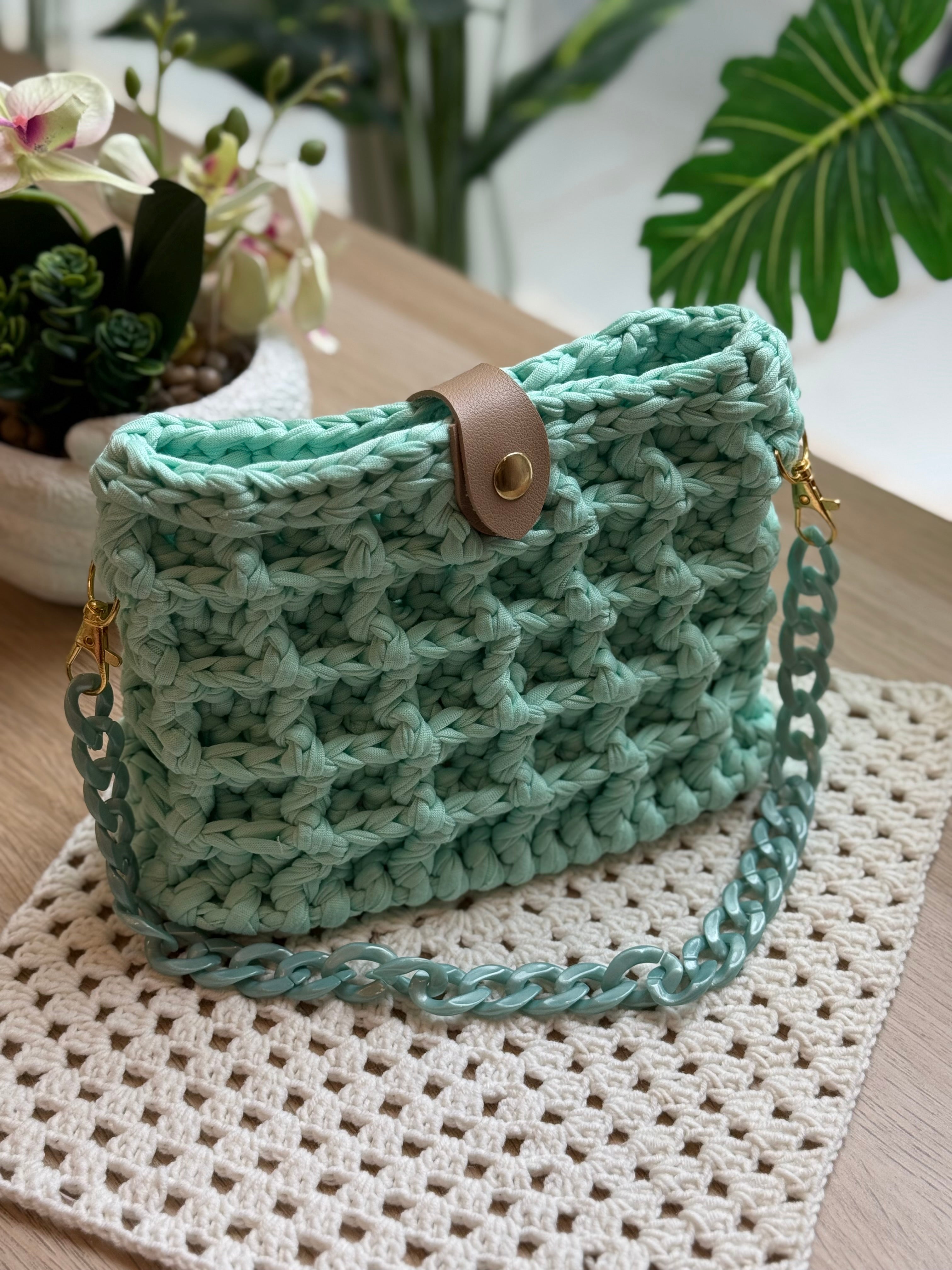 Mint Haven Mini Crochet Bag